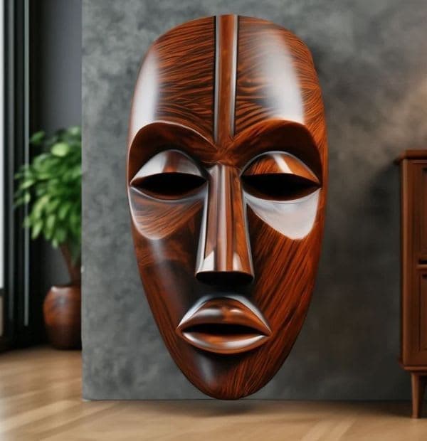 Earthly Storylines Hand-Carved Mask